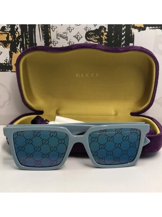 NEW AUTHENTIC Gucci Blue Square Sunglasses GG1540S 003 main image 10